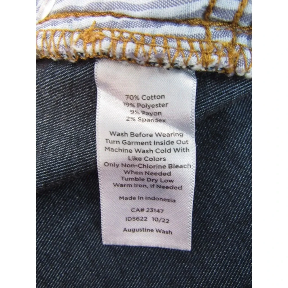 Talbots 18W Jeans Jegging Crop Skinny High Waist Augustine Wash Slimming Stretch